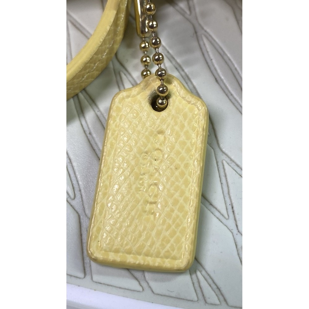 Coach Womens Corner Zip Wristlet‎ in Bright Yellow Wallet Leather 4.5x6" - Picture 12 of 12